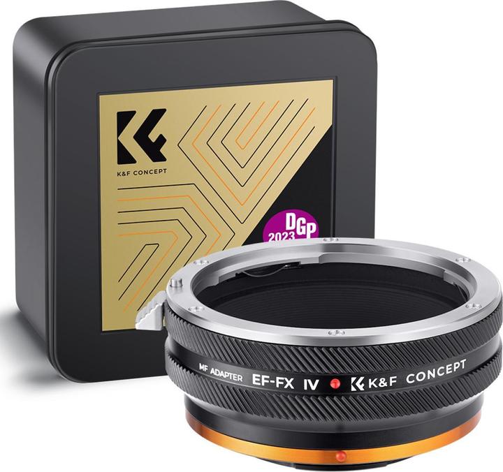 Produktbild K&F Concept High Precision lens adapter, matte paint, orange, EF-FX IV PRO