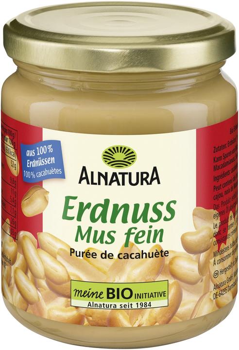 Image du produit Alnatura Purée de cacahuètes bio fine sans sel 250g (250 g)