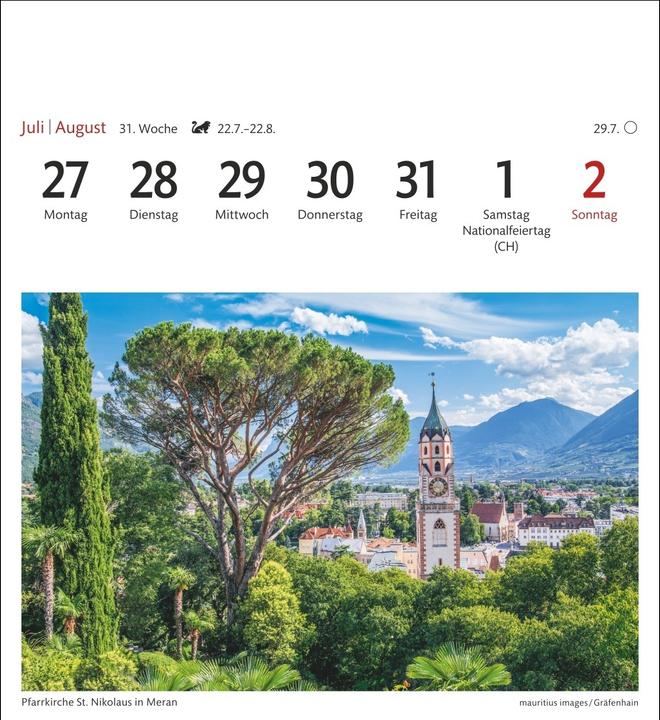 Actual product image Harenberg Südtirol Sehnsuchtskalender 2026 - Wochenkalender mit 53 Postkarten (Hardcover, German)