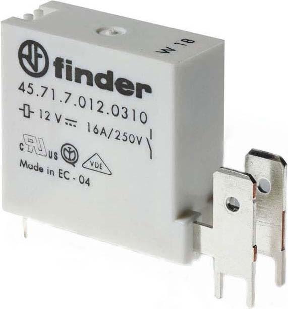 Actual product image Finder SPNO PCB power relay,16A 12Vdc coil