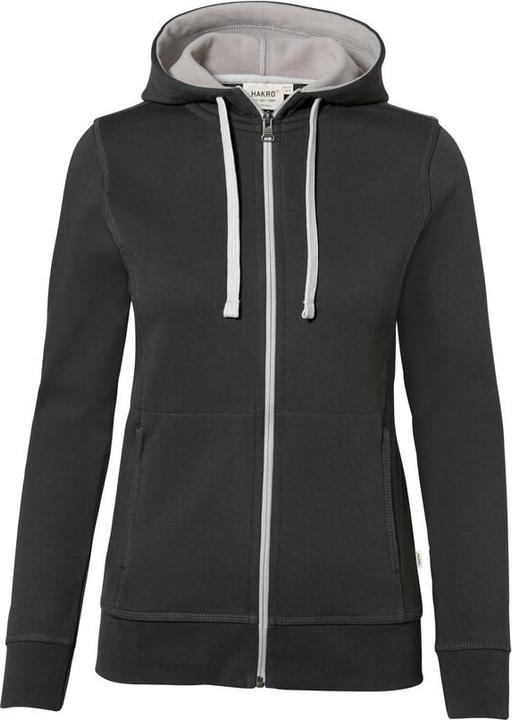 Actual product image Hakro Ladies' Hooded Jacket Bonded anthracite/silver, 3XL (3XL)