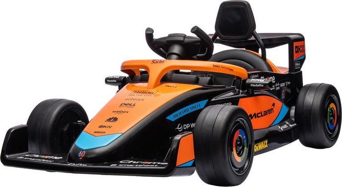 Produktbild Swisshandel24 McLaren Kinderauto, 2-Gang, 2 Motoren, Fernbedienung, MP3 USB, Federung, 3-5 Jahre, bis 30kg, Orange (12 V)