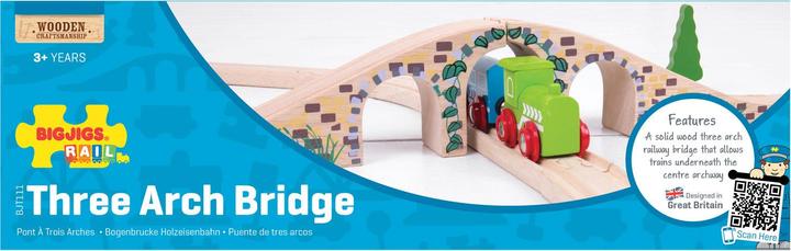 Produktbild Bigjigs Rails-Holzbrücke mit 3 Bögen