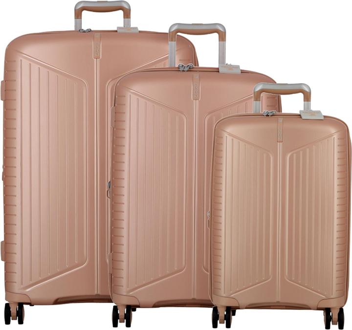 Actual product image Jump Evae 4-wheel suitcase set 3-piece with stretch fold (207 l, XL (from 140l))