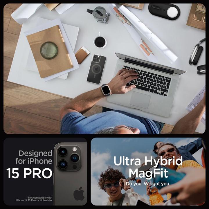 Produktbild Spigen Ultra Hybrid MAG iPhone 15 Pro 6.1" Magsafe grafitowy/graphite ACS06716 (Apple iPhone 15 Pro)