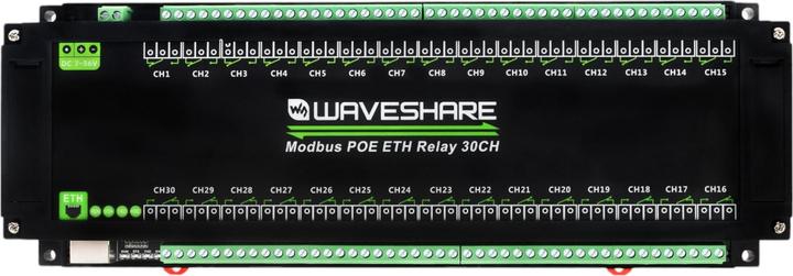 Immagine prodotto WaveShare Modulo Ethernet PoE a 30 canali relè Protocollo RTU/Modbus TCP