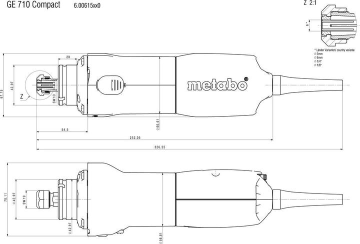 Image du produit Metabo GE 710 Compact (Meuleuse droite, 710 W)