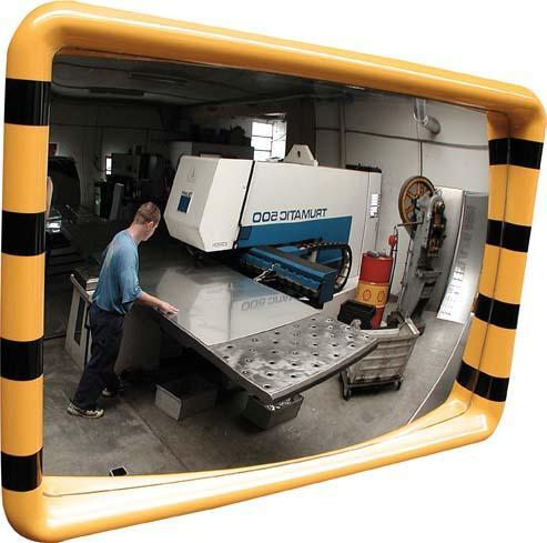 Actual product image Dancop Industrial mirror yellow/black 30x50 cm (30 x 50 cm)