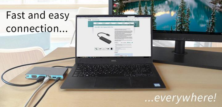 Produktbild i-tec USB-C 4K Travel Dock (USB-A, USB-C, 2 Ports)