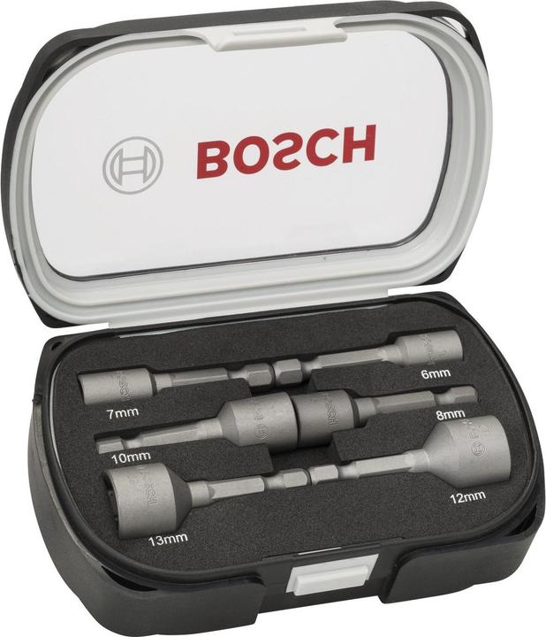 Produktbild Bosch Professional Zubehör 6-tlg. Steckschlüssel-Set, 6–13 mm (13 mm, 8 mm, 10 mm, 6 mm, 12 mm, 7 mm)