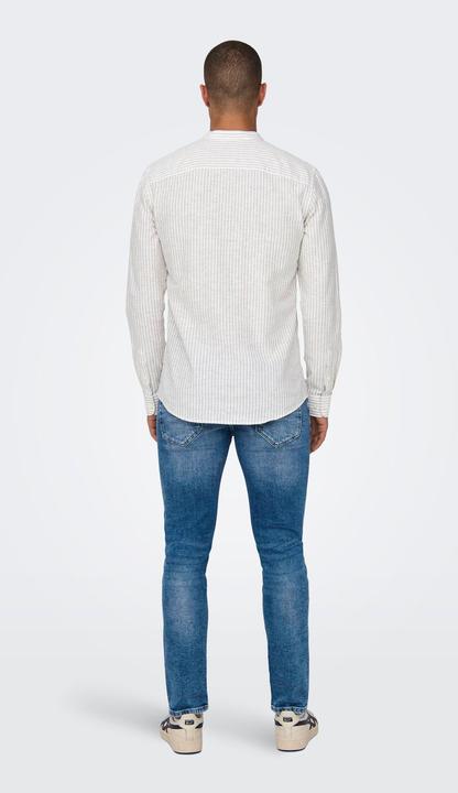 Produktbild Only & Sons Onscaiden Life Ls Mao Stripe Linen Noos (L)