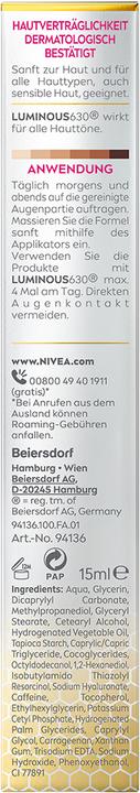 Produktbild NIVEA DUPLIKAT Cellular Luminous630 Anti-Dunkle Augenringe Augencreme (Crème, 15 ml)