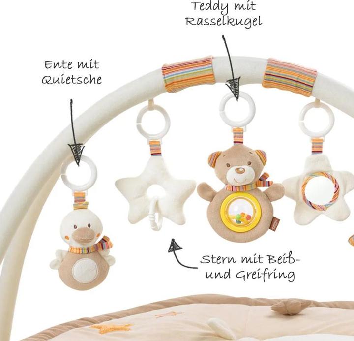 Produktbild Fehn Spielbögen & Spieldecken 3D Activity-Decke Teddy - Rainbow + GRATIS Strampler
