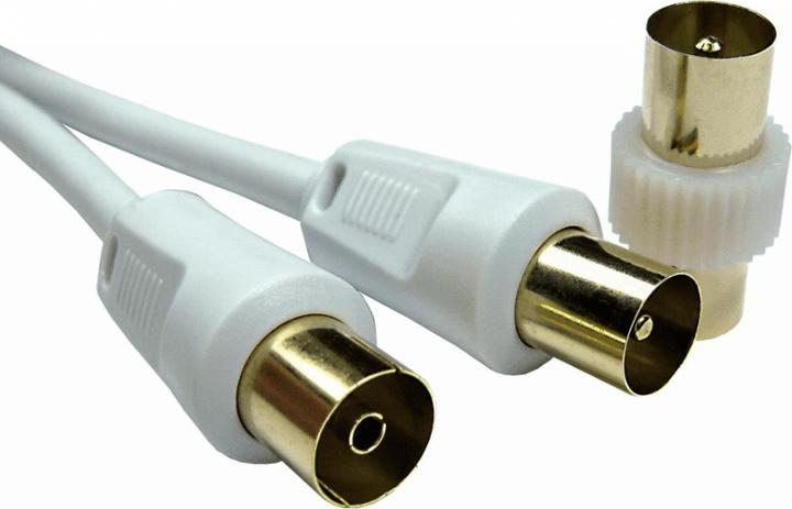 Cables Direct CDL 2m TV Ext con maschio Coup-Wht