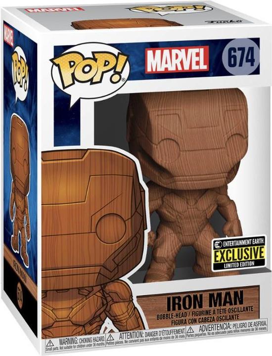Image du produit Funko POP! Marvel Iron Man (Wood Deco) Exclusive