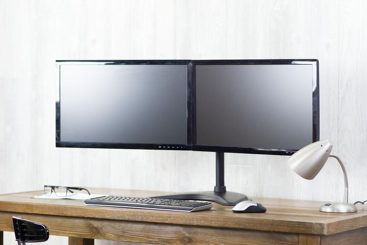 Produktbild Techly Aufstellung für 2 LCD-Displays - Schwarz - Bildschirmgrösse: 33-81.3 cm (13"-32") (32.01")