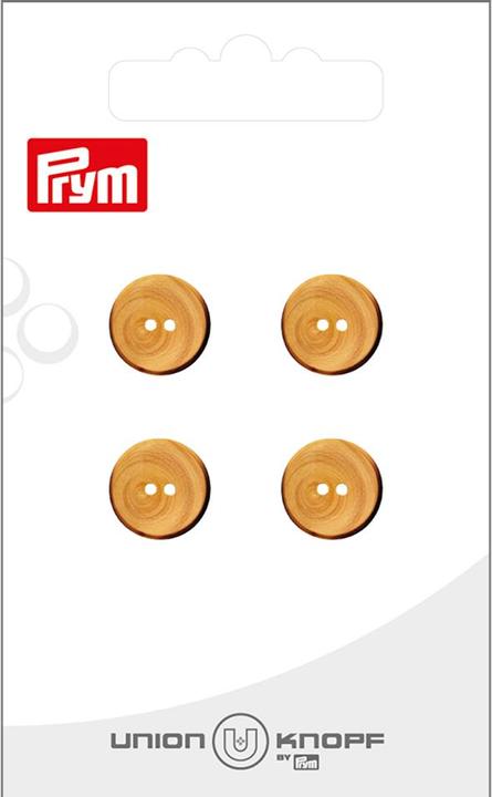 Actual product image Prym Buttons 2-hole 12 mm, 4 pieces, beige