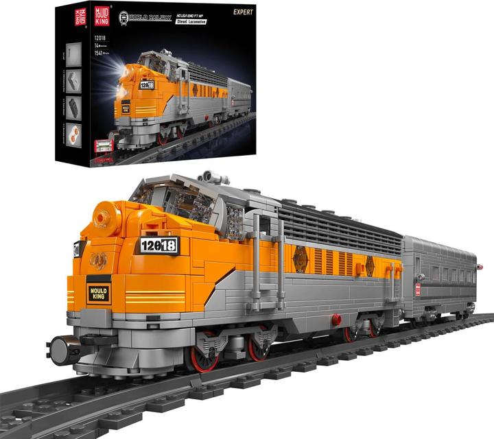 Actual product image Mould King USA EMD F7 WP diesel locomotive