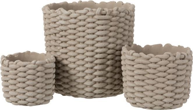 Actual product image J-Line Simeon flower pot 28.5 cm - Beige (29.50 cm)