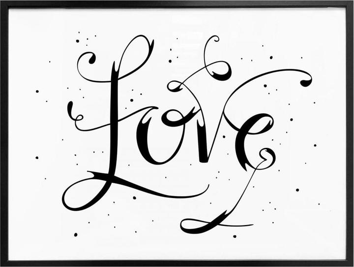 Produktbild Trenddeko Handlettering Love - weiss (30 x 24 cm)