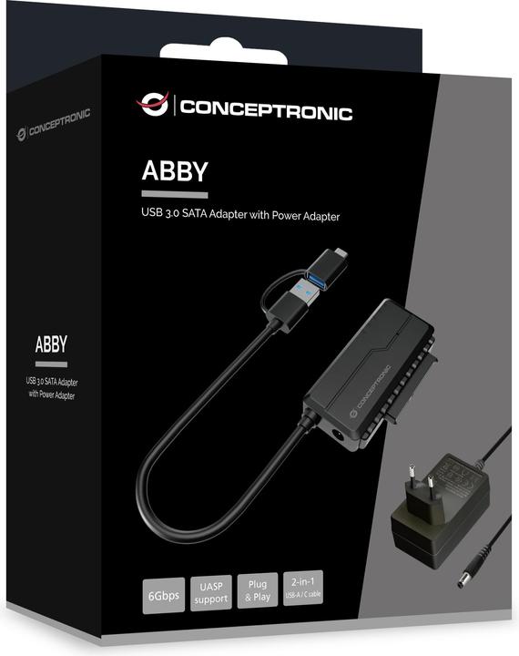 Produktbild Conceptronic Adapter USB-C -> SATA Adapter 2.5/3.