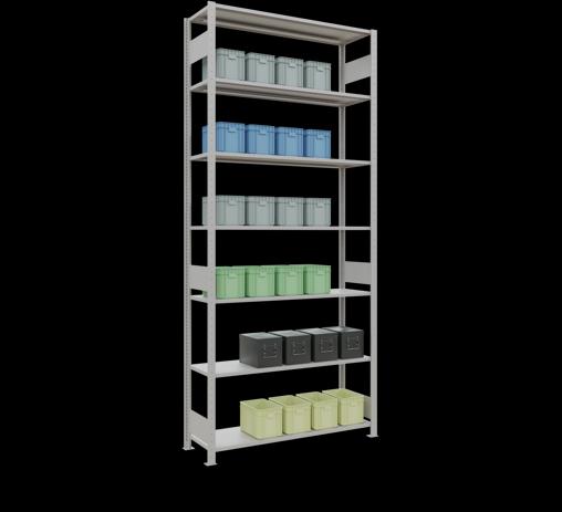 Image du produit Schulte Lagertechnik Système d'étagères de base MULTIplus150 sans boulons avec longerons.