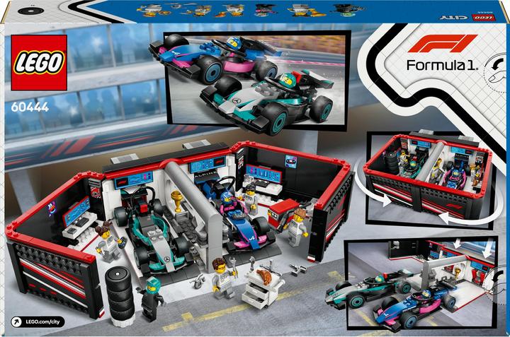 Image du produit LEGO F1 Garage mit Mercedes-AMG & Alpine Rennautos (60444, LEGO City)