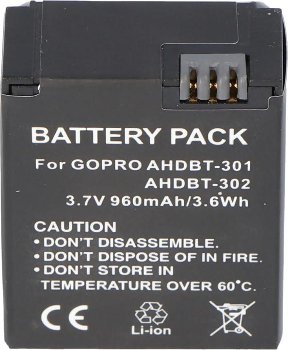 Produktbild GoPro Akku HD Hero 3, AHDBT-201, AHDBT-301 (Kamera Akku)