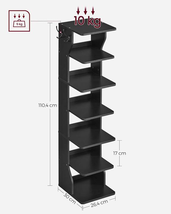 Immagine prodotto Vasagle Portascarpe (26,5 x 30 x 110,5 cm)
