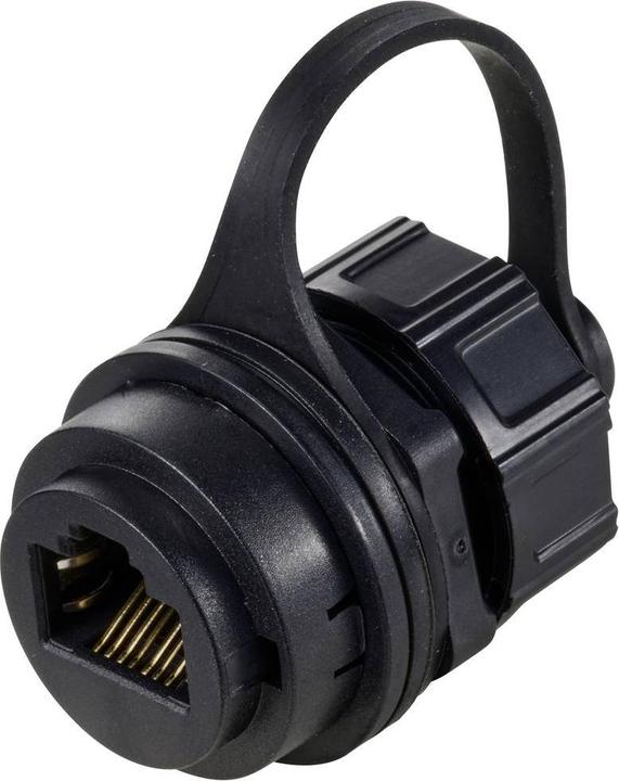 Actual product image Tru Components RJ45 Einbaubuchse rund TC-12770440 Einführhilfe für RJ45 1 S