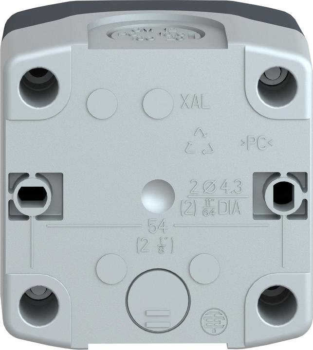 Actual product image Schneider Electric Pushbutton housing 22mm 1 hole grey