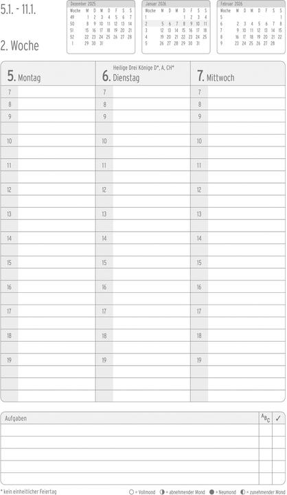Actual product image Chronoplan Buchkalender (A5, German)