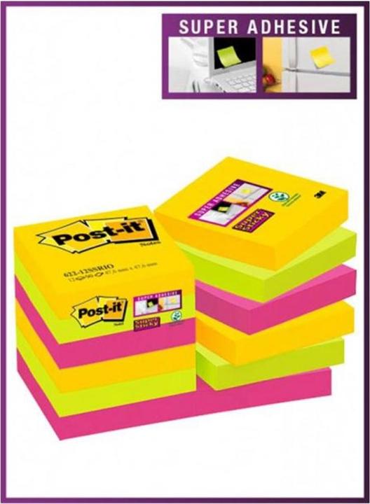 Image du produit Post-it Super Sticky Notes Rio (48 x 48 mm)