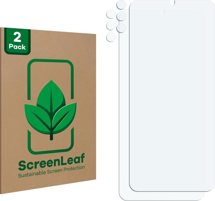 Actual product image ScreenLeaf Protective film sustainable screen protector screen protector film clear transparent (2 Piece, Nokia G22)