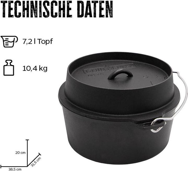 Produktbild Grillfürst Dutch Oven 7,5 flach