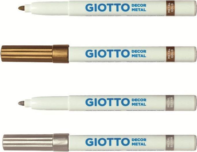Actual product image Magni Fibre Pens Giotto Decor Metal Set of 2 Gold Silver (Silver, Gold, 2 x)