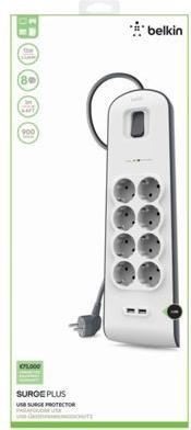 Actual product image Belkin BSV804VF2M (8 x, 2 m)