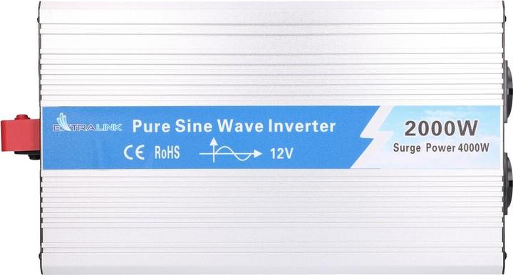 Productafbeelding Extralink SPANNINGSOMVORMER 12V - 230V, 2000W, ZUIVERE SINUS OPIP-2000W