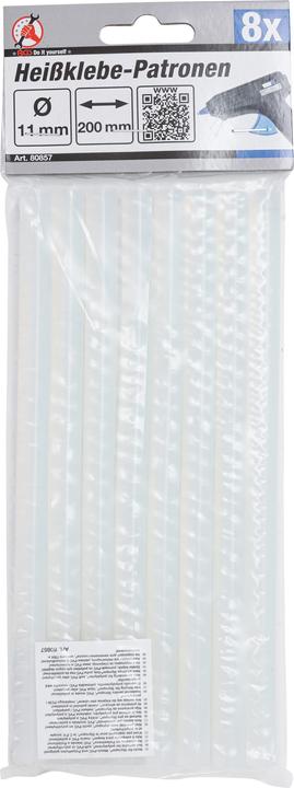 Actual product image BGS Glue Sticks transparent Ø 11 mm, 200 mm 8 pcs.