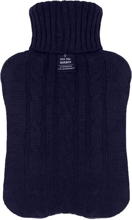 ASMI Wärmeflasche, Bettflasche mit Strickbezug, 1 Liter (1 l)