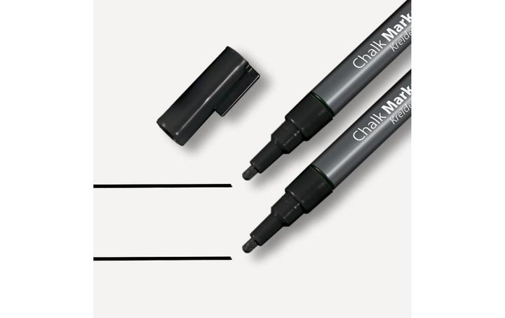 Actual product image Sigel Chalk marker 20 bullet tip (Black, 2 mm, 2 x)