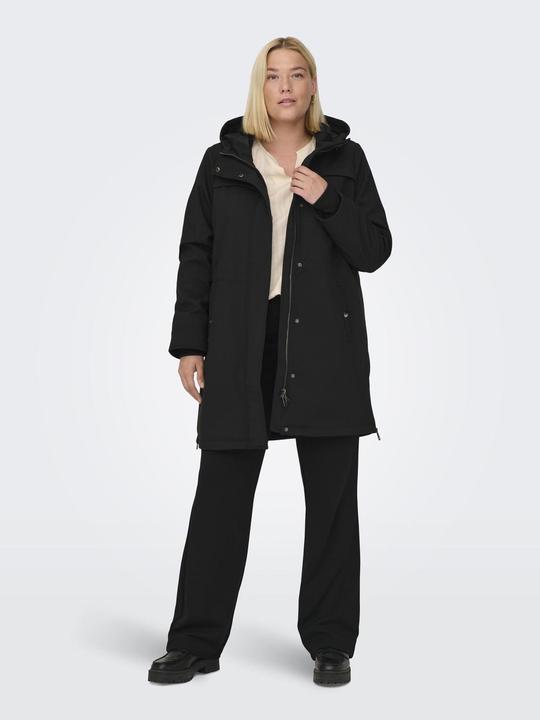 Actual product image Only Hood Ribbed cuffs Coat Long parka (42)