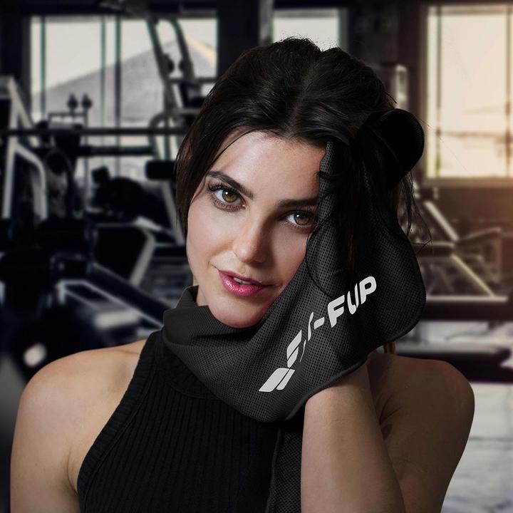 Actual product image Fit-Flip Airflip Towel Kühlhandtuch Mikrofaser mit Tasche 100x30cm (100 x 30 cm)