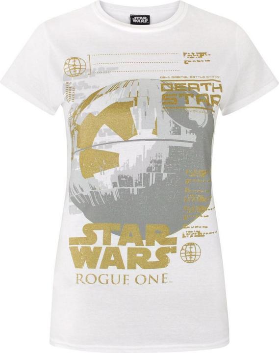 Actual product image Star Wars Womens/Ladies Rogue One Metallic Death Star T-Shirt (L)