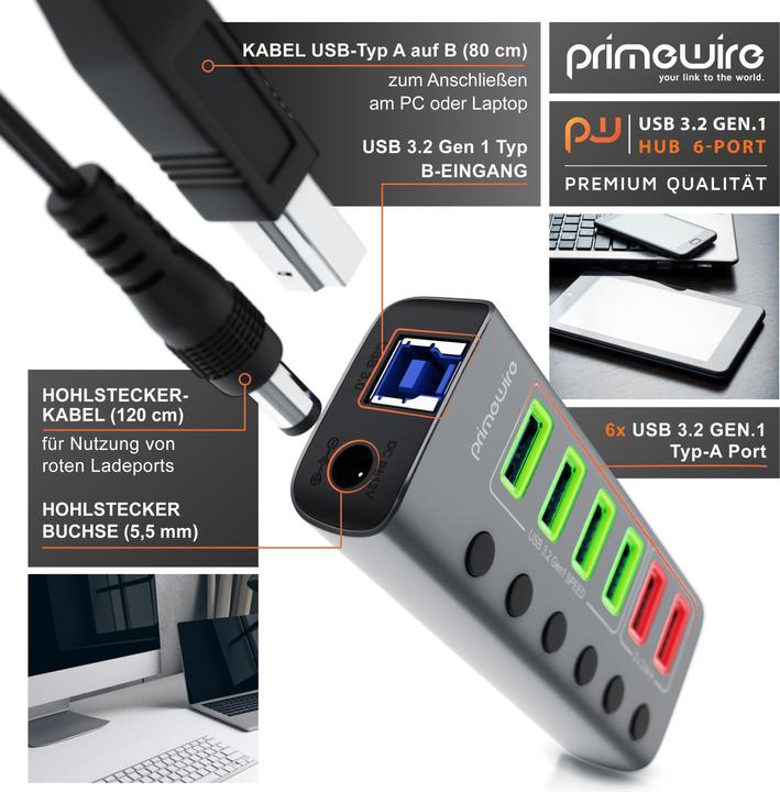 Immagine prodotto Primewire Hub attivo (6 Porti)