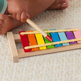 Actual product image Fisher-Price colourful xylophone with wooden hammer game (Multilingual)