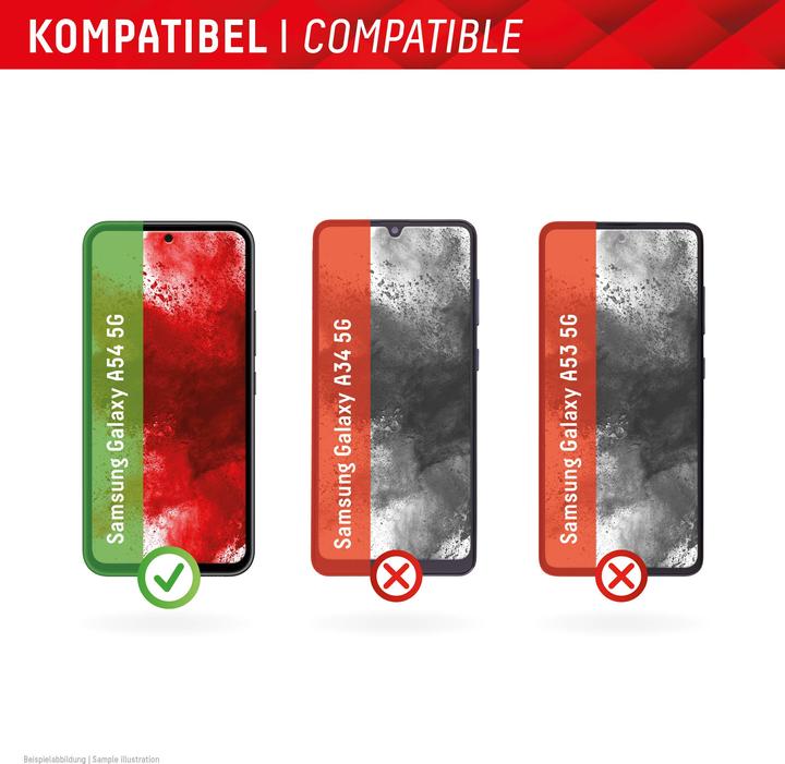 Immagine prodotto Displex Real Glass, 2D Panzerglas + Handyhülle (1 Pezzo/i, Samsung Galaxy F54)