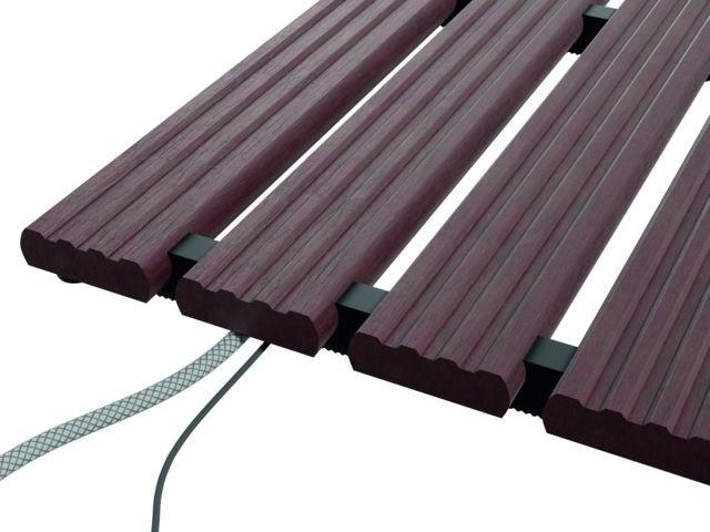 Image du produit Plancher de sécurité en bois imprégné avec 1×chanfrein et profil d'arrêt double côté largeLargeur 10
