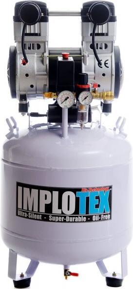 Produktbild Implotex - Flüsterkompressor Leisekompressor 60dB,1500W, 2PS, 280L/min, ölfrei, Druckluftkompress (8 Bar, 280 l)