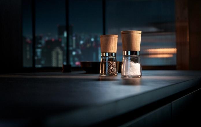 Produktbild WMF Mühlenset Salzmühle Pfeffermühle Set 2tlg Keramikmahlwerk Ceramill Nature Glas (Pfeffer, Salz)